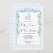 Präparierte Südkutschenwache mit Baby-Dusche Einladung (Vorne/Hinten)