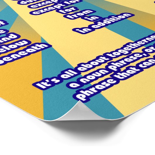 Präpositionen Poster (Ecke)