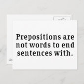 Präpositionen Postkarte (Vorne/Hinten)