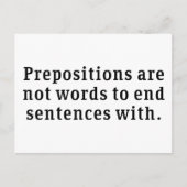 Präpositionen Postkarte (Vorderseite)