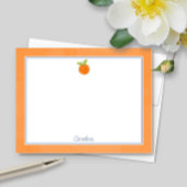 Präppy Citrus Frucht Orange & Blue Note Card Mitteilungskarte
