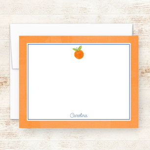 Präppy Citrus Frucht Orange & Blue Note Card Mitteilungskarte