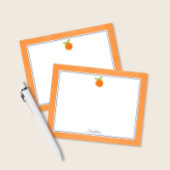 Präppy Citrus Frucht Orange & Blue Note Card Mitteilungskarte