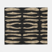 präppy geometrisches Muster schwarz-goldene Streif Fleecedecke (Vorderseite (Horizontal))