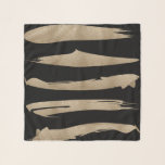 präppy geometrisches Muster schwarz-goldene Streif Schal<br><div class="desc">abstraktes zeitgenössisches,  schwarzes goldfarbenes Pinselstrichmodeaccessoire.</div>