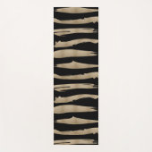 präppy geometrisches Muster schwarz-goldene Streif Yogamatte (Vorderseite)