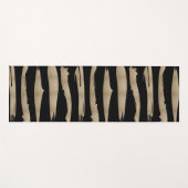 präppy geometrisches Muster schwarz-goldene Streif Yogamatte (Vorderseite (Horizontal))