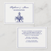 Präppy Heraldic Blue Ananas Coat of Arms Wappen Visitenkarte (Vorne/Hinten)