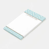 Präppy Minze Green Herringbone-Muster Post-it Klebezettel (angewinkelt)