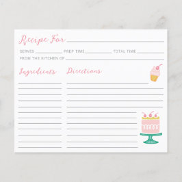 Präppy Pink Cake Cupcake Recicard
