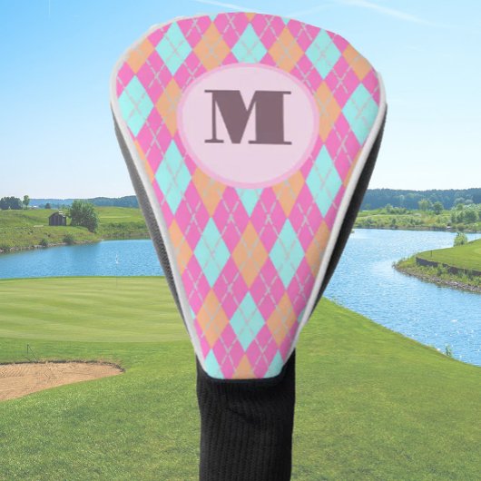 Präppy-Raute-Monogramm-Ladys Golf Headcover