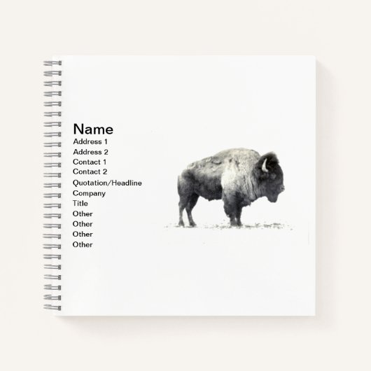 Prärie-Bisons Notizblock (Vorderseite)