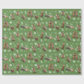 Prärie Dog Party Wrapping Paper (Grüne) Geschenkpapier (Flach)