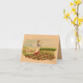 Prärie-Frau-Grußkarte Karte (Gelbe Blume)