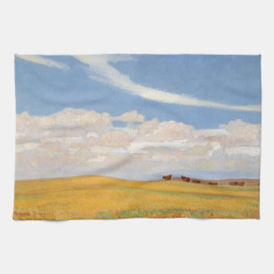 Prärie nach dem Sturm von Maynard Dixon, Vintage A Geschirrtuch