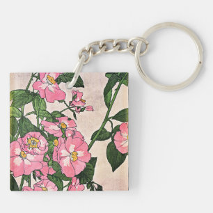 Prärie-Rosen-Illustration Schlüsselanhänger
