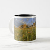 Prärie-Wildblumen im Gletschertal Zweifarbige Tasse (Vorderseite Links)