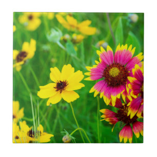Prärie-Wildblumen im Hill Country Fliese