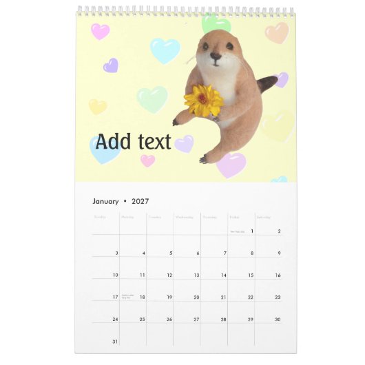 Präriehund, Calendar Kalender (Jan 2027)