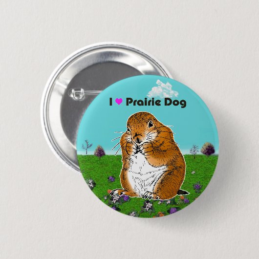 Präriehund, der steht button (Vorne & Hinten)