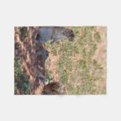 Präriehund-Familie Fleecedecke (Vorderseite (Horizontal))