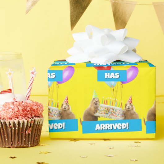 Präriehund-Geburtstagsfeier Geschenkpapier (Geburtstagsparty)