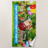 Präriehund-Geburtstagsfeier Strandtuch (Vorderseite)