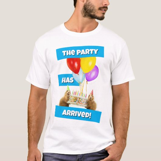 Präriehund-Geburtstagsfeier T-Shirt (Vorderseite)