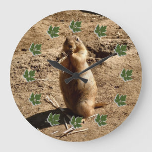 Präriehund Große Wanduhr