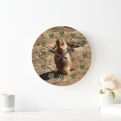 Präriehund Große Wanduhr (Zuhause)