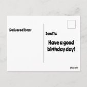 Präriehund stehend auf Kuchen-Glückszeichen Postkarte (Rückseite)