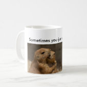 Präriehund-Umarmen Kaffeetasse (Vorderseite Links)