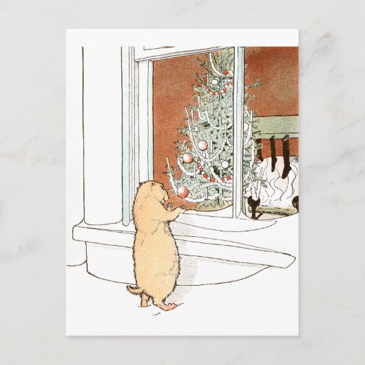 Präriehund-und Weihnachtsbaum Feiertagspostkarte (Vorderseite)