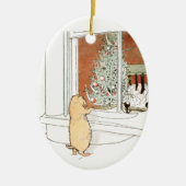 Präriehund-und Weihnachtsbaum Keramik Ornament (Vorne)