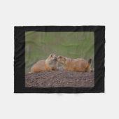Präriehundkuß Fleecedecke (Vorderseite (Horizontal))