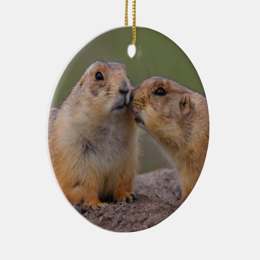 Präriehundkuß Keramikornament (Rechts)