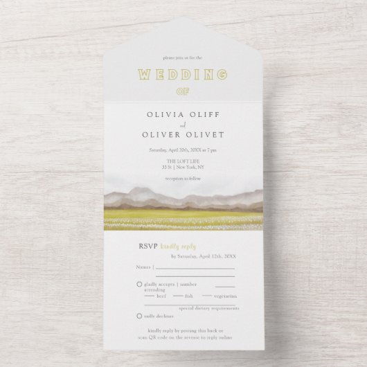 Prärien bei der Blütezeit All In One Einladung (Innen Boden)