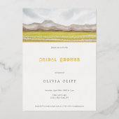 Prärien im Brautparty Bloom Folieneinladung (Vorderseite)