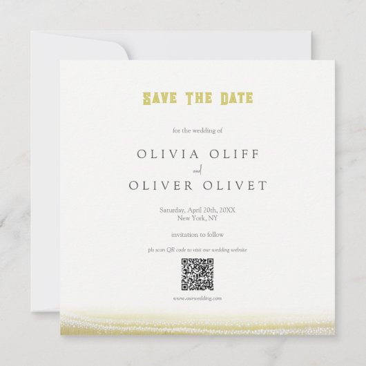 Prärien in Bloom Wedding speichern das Datum Einladung (Rückseite)