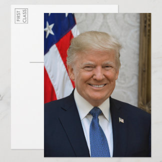 Präs. Donald Trump 2017 Porträt Große Postkarte