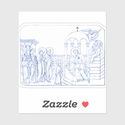 Präsentation der gesegneten Jungfrau Mary Aufkleber (Blatt)