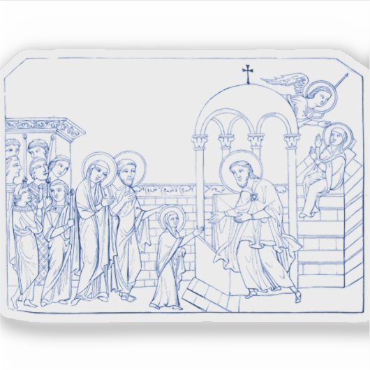 Präsentation der gesegneten Jungfrau Mary Aufkleber (Vorderseite)