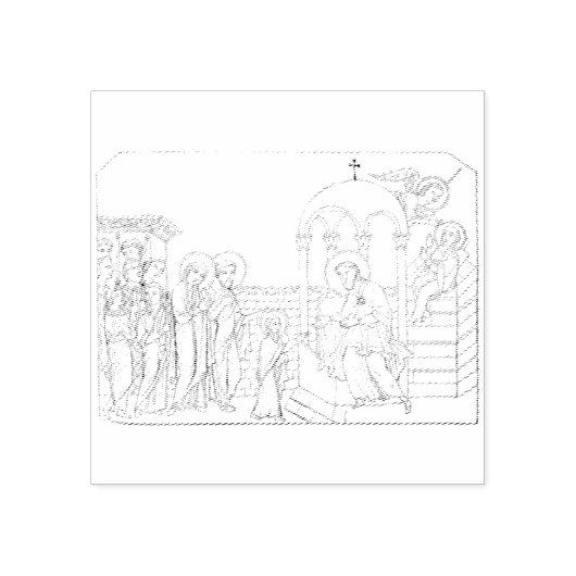 Präsentation der gesegneten Jungfrau Mary Gummistempel (Prägung)