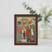 Präsentation der Theotokos-Gebetskarte Postkarte (Stehend Vorderseite)