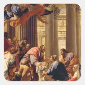 Präsentation im Tempel Quadratischer Aufkleber (Vorderseite)