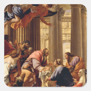 Präsentation im Tempel Quadratischer Aufkleber