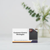 Präsentation kundenorientierter Strategien Visitenkarte (Stehend Vorderseite)
