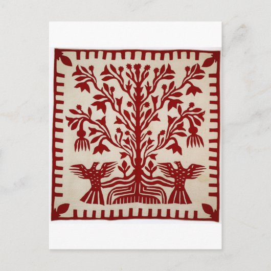 Präsentation quilt aus Oahu, c. 1855-1887 Postkarte (Vorderseite)