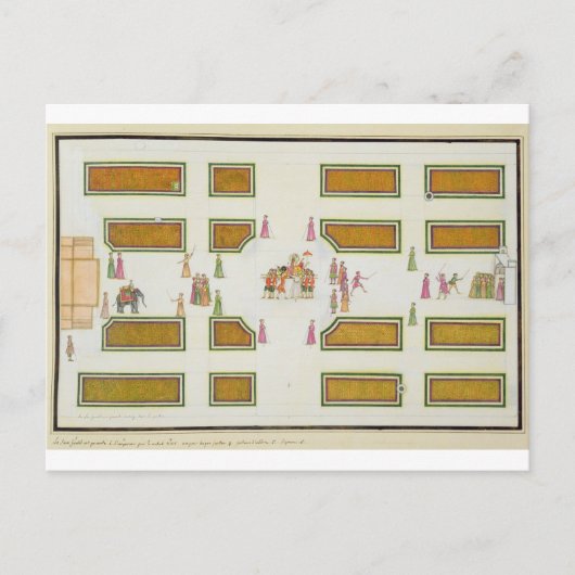 Präsentation von Gentil durch Nawab Shuja ud-Daula Postkarte (Vorderseite)