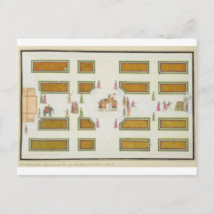 Präsentation von Gentil durch Nawab Shuja ud-Daula Postkarte